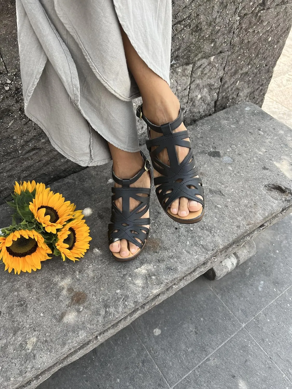 Macarena Collection Women's Flatform Wedge Casual Sandal Huarache Colorful Leather Mexican Style 4131
