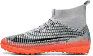 Maylrvjv Men's High-Top Soccer Shoes Anti-Slip Wear-Resistant Football Boots Spikes Athletic Shoes