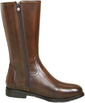 Men Leather Knee High Wide Calf Equestrian Shoes Outdoor British Style Fashion Knight Riding High Boots(Color:Brown,Size:UK7)