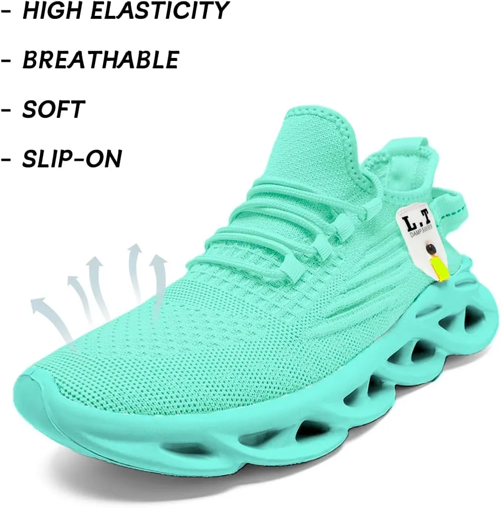 Men Running Shoes Slip On Walking Tennis Gym Sneakers Outdoor Trail Trainers Athletic Jogging Sneaker Road Fashion Workout Breathable Shoes