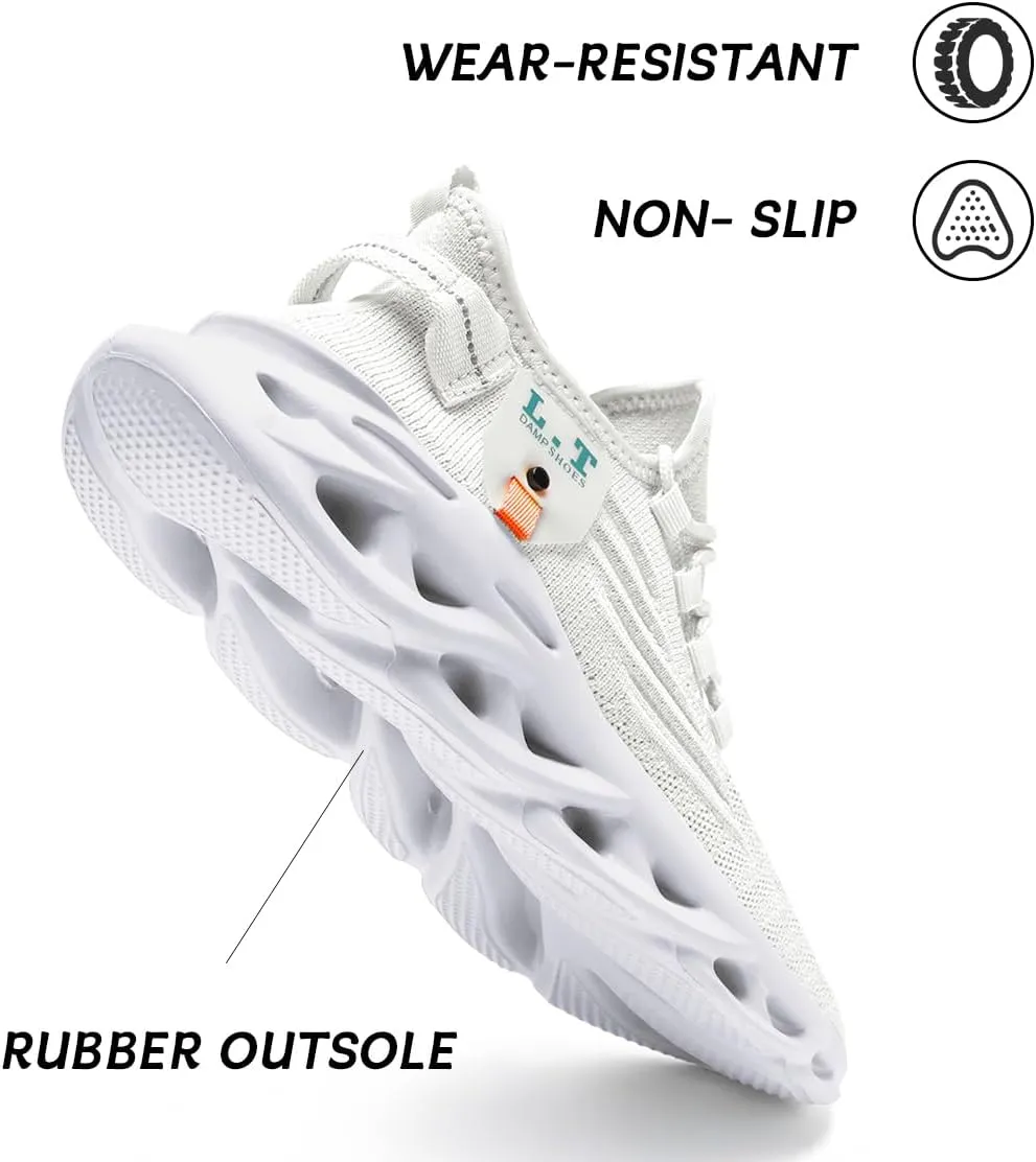 Men Running Shoes Slip On Walking Tennis Gym Sneakers Outdoor Trail Trainers Athletic Jogging Sneaker Road Fashion Workout Breathable Shoes