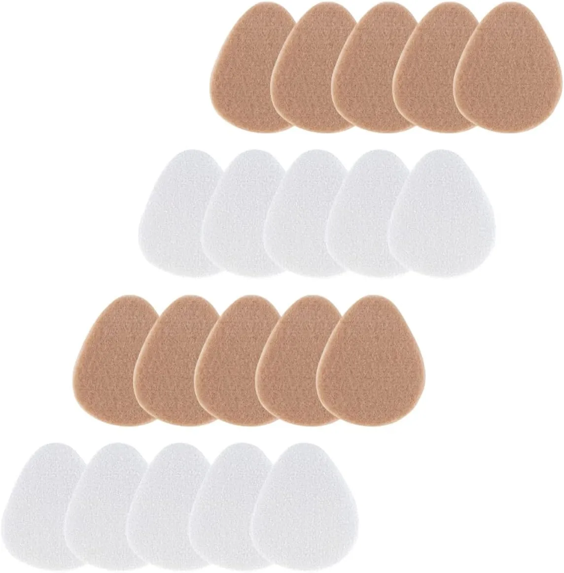 Men Women High Heel Mats 10 Pack Wool Fleece Forefoot Pads Half Size Thickened Comfortable and Pain Relieving