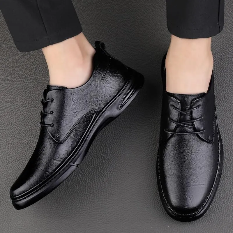 Men's Fashion Sneakers Mens Comfort Hand Stitched Formal Derby Shoes Men Retro Business Non-Slip Softsole Walking Oxford Shoes