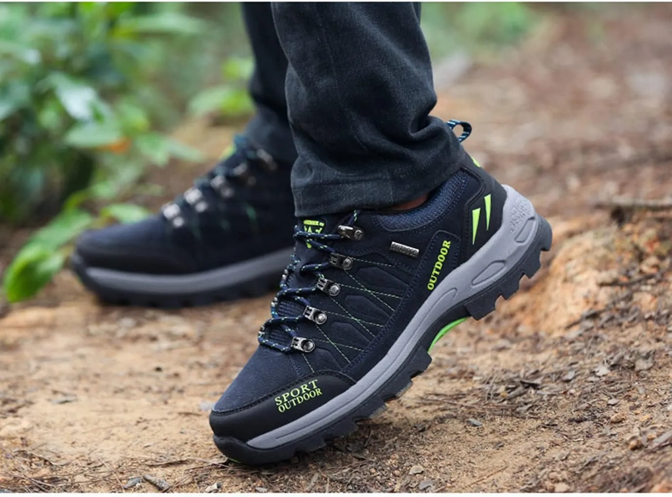 Men's Hiking Shoes Waterproof Anti Slip Hiking Boots Outdoor Lightweight Trekking Sneakers