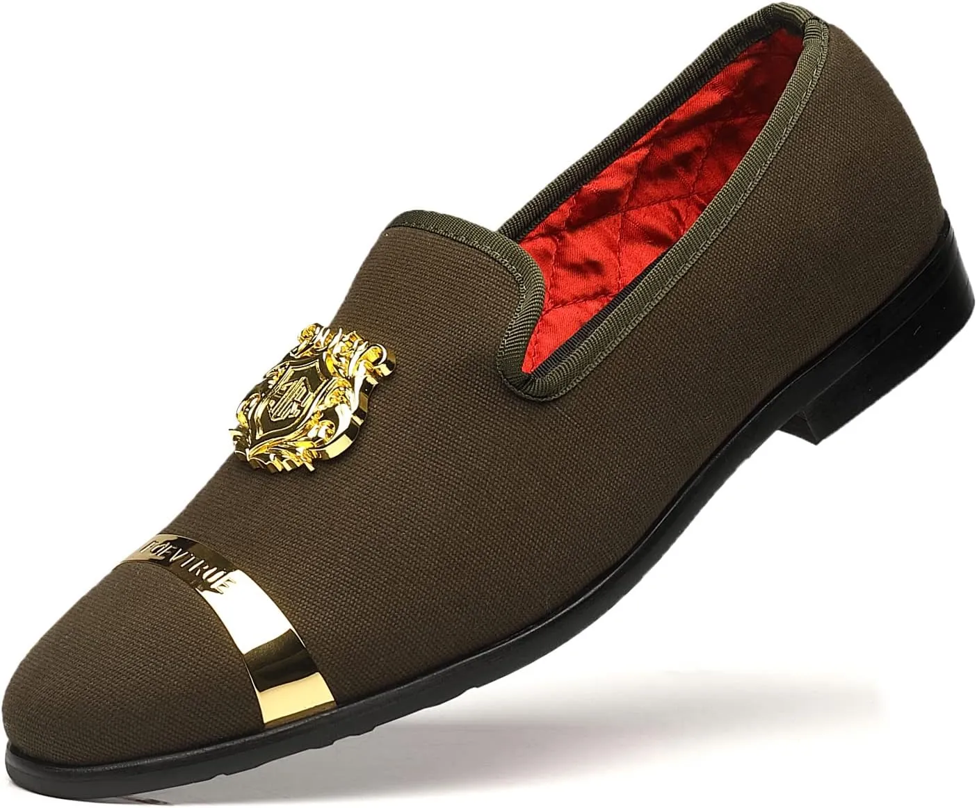 Men's Loafers Velvet Gold Buckle Fashion Handmade Party Wedding Prom Shoes