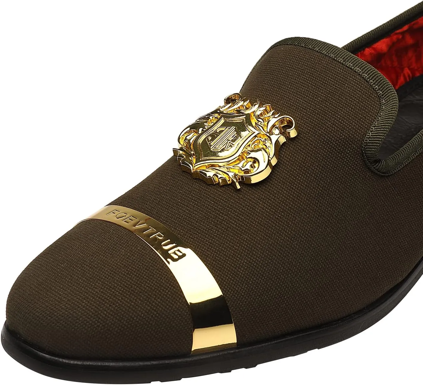Men's Loafers Velvet Gold Buckle Fashion Handmade Party Wedding Prom Shoes