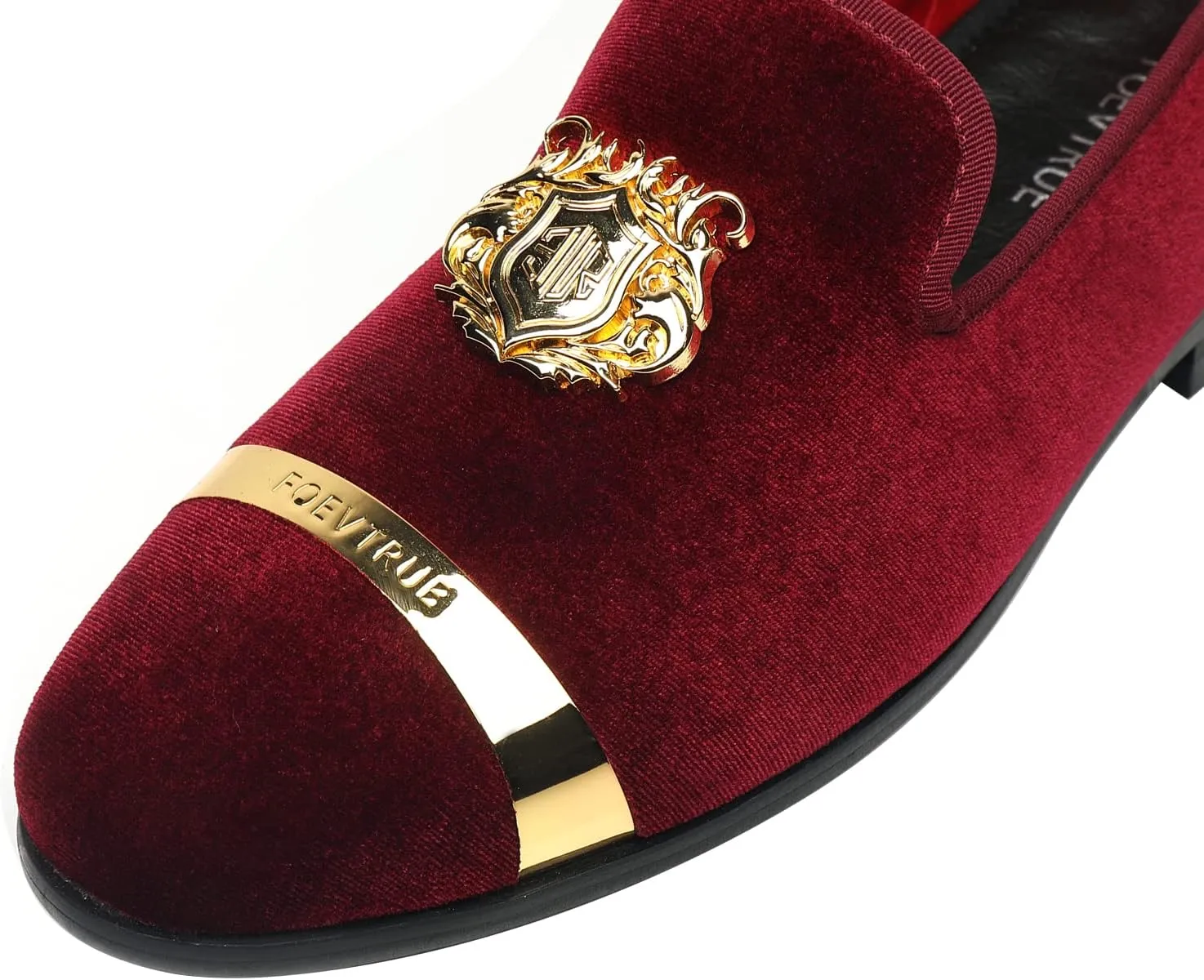 Men's Loafers Velvet Gold Buckle Fashion Handmade Party Wedding Prom Shoes