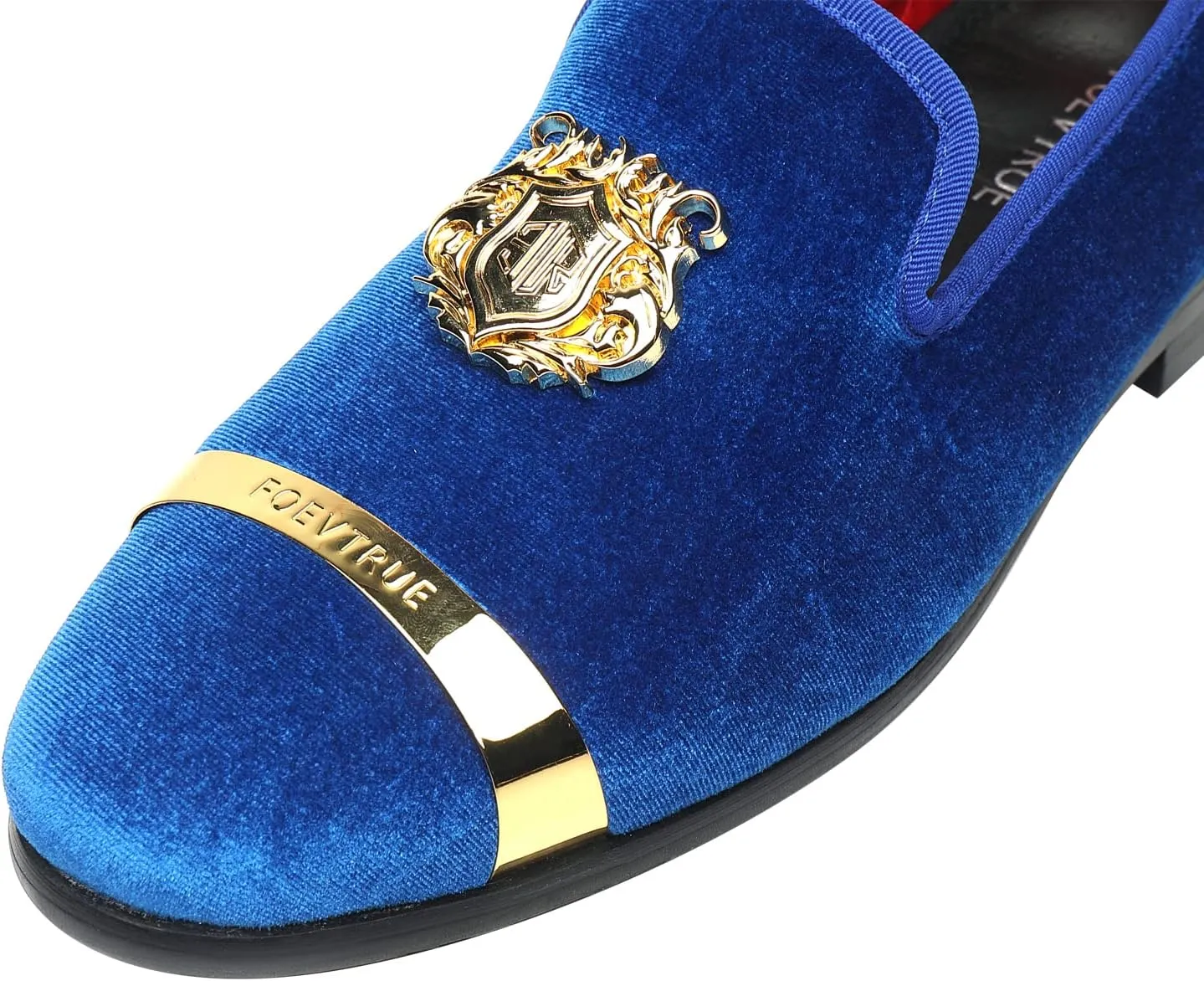 Men's Loafers Velvet Gold Buckle Fashion Handmade Party Wedding Prom Shoes