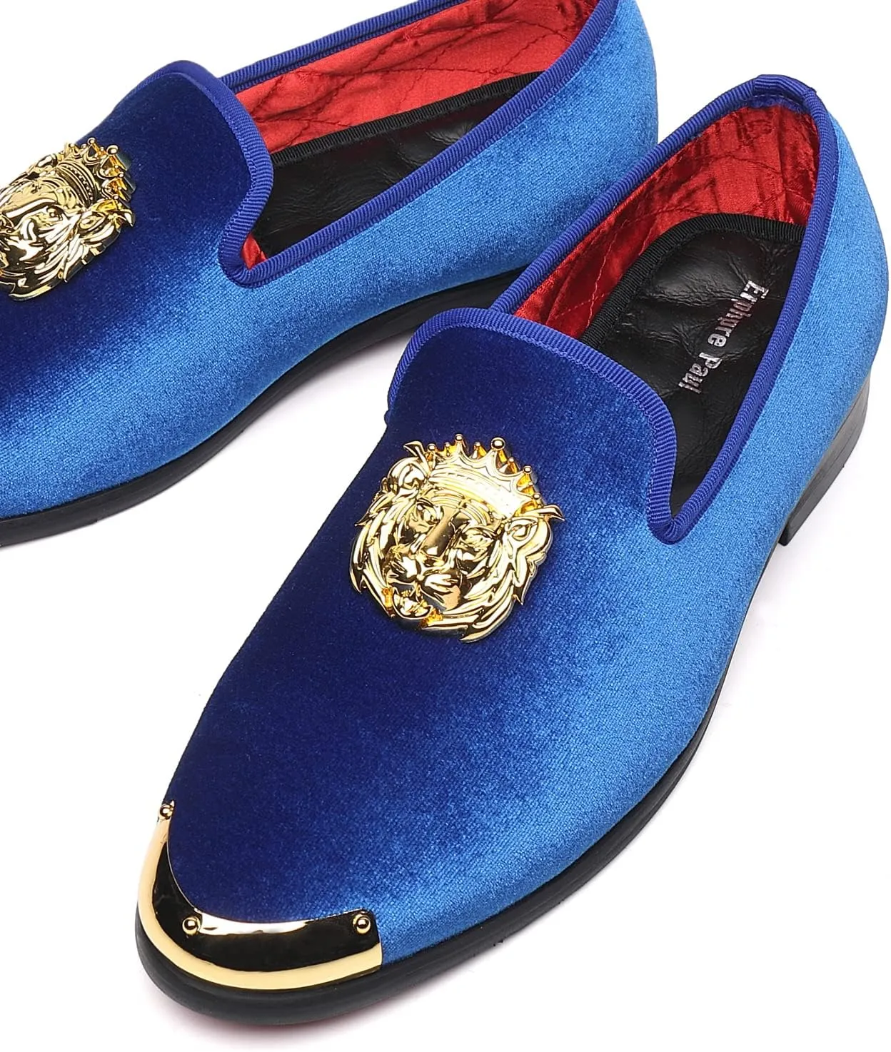 Men's Loafers Velvet Gold Buckle Party Prom Shoes