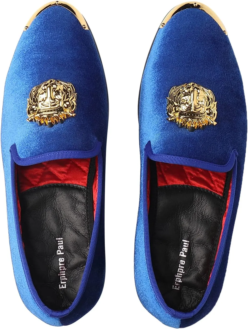 Men's Loafers Velvet Gold Buckle Party Prom Shoes