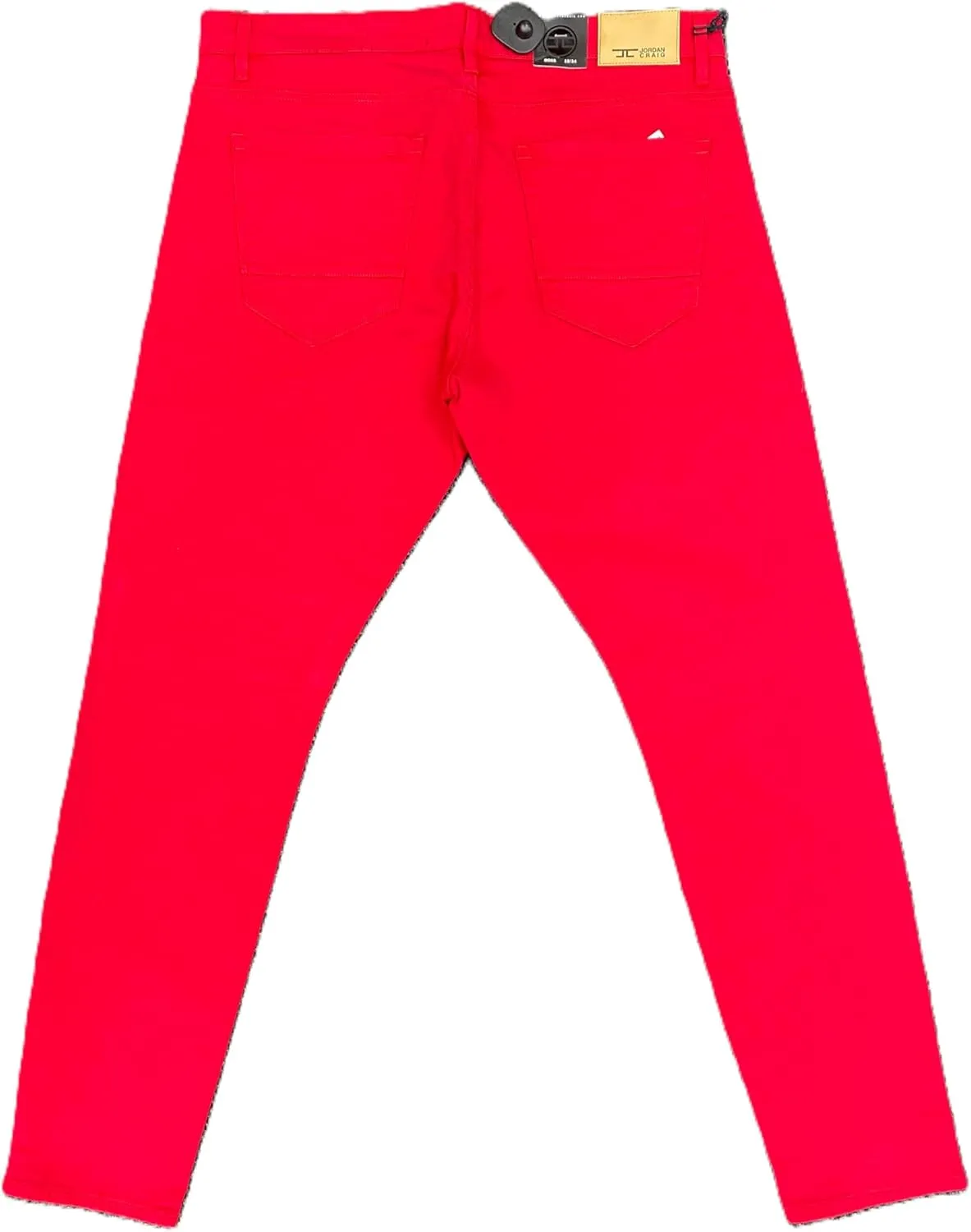 Mens Ross Skinny Tapered Fit No Rips Red Jeans (JR91521)