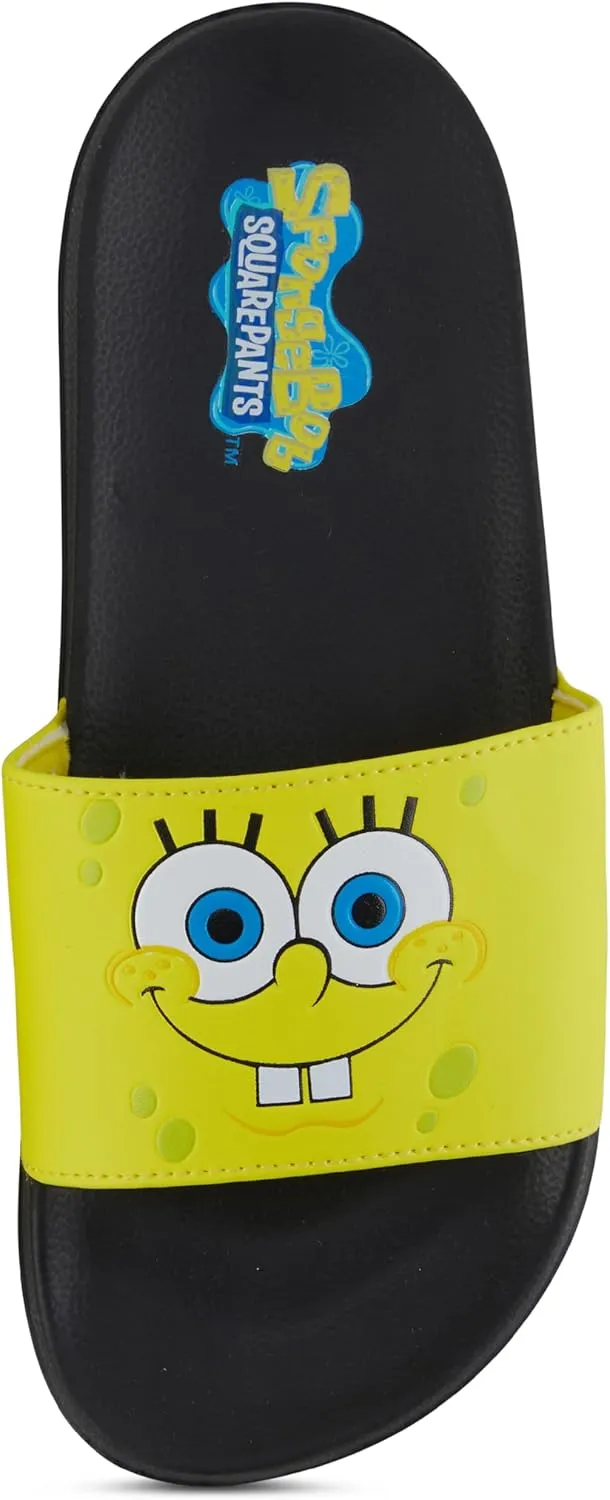 Mens Spongebob Squarepants Slide Sandals - Spongebob Shoes - Spongebob, Patrick, Squidward, Sandy, Mr. Krabs Slides