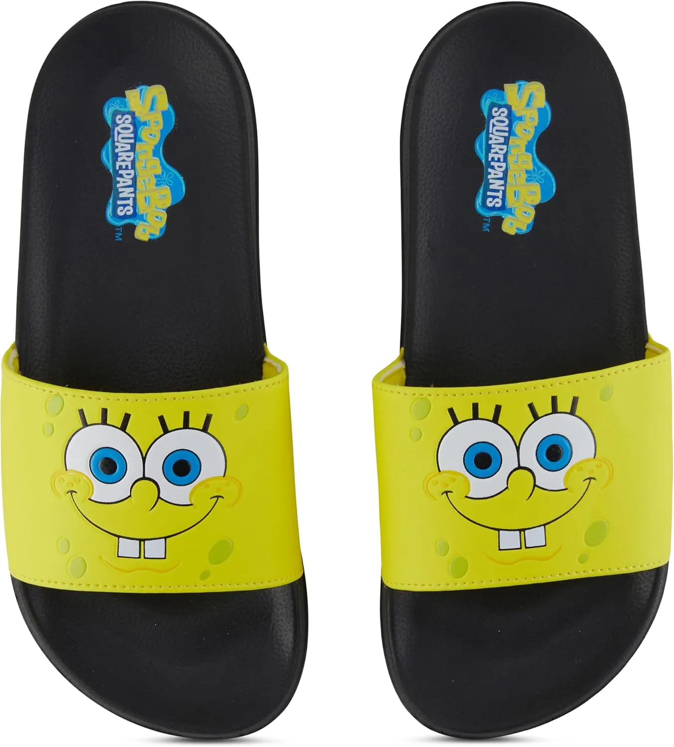 Mens Spongebob Squarepants Slide Sandals - Spongebob Shoes - Spongebob, Patrick, Squidward, Sandy, Mr. Krabs Slides