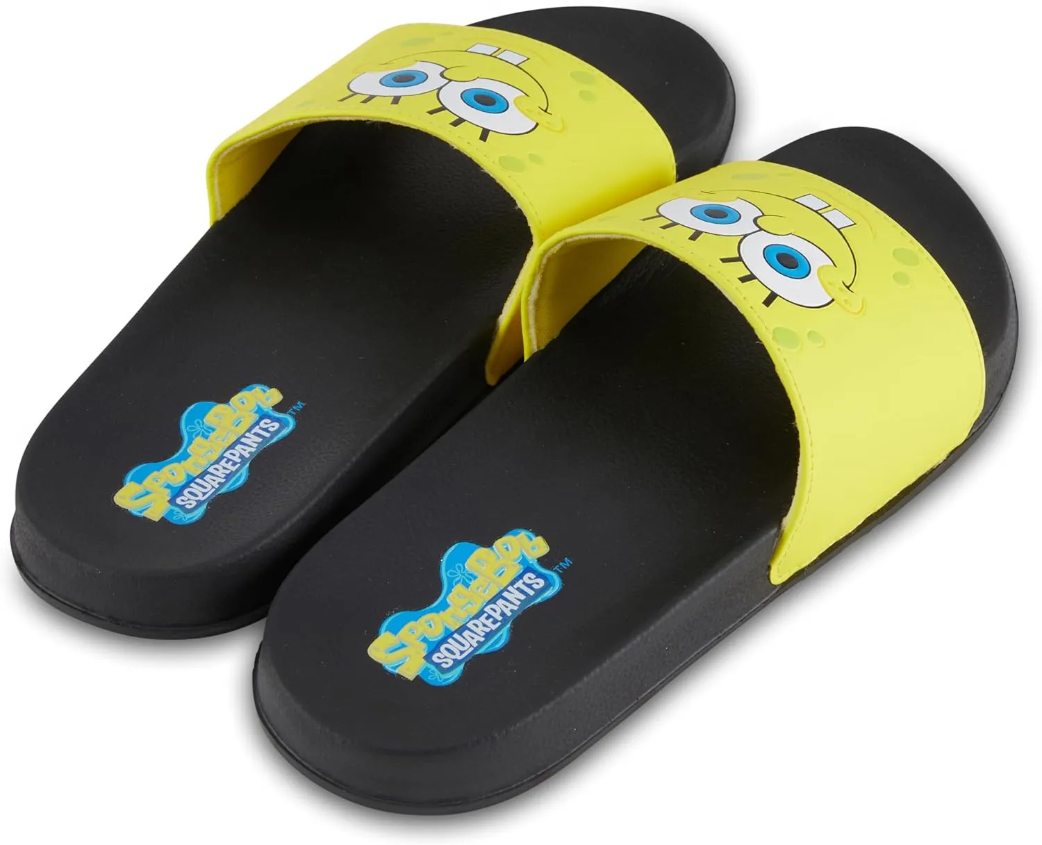 Mens Spongebob Squarepants Slide Sandals - Spongebob Shoes - Spongebob, Patrick, Squidward, Sandy, Mr. Krabs Slides