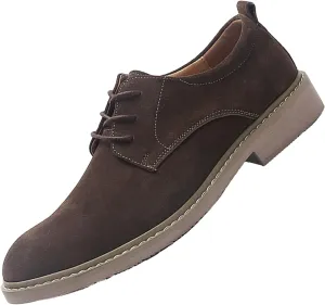 Men's Stylish Suede Lace Up Formal Oxford Shoes England Business Luxury Loafer Flats Work Office Driving Shoes