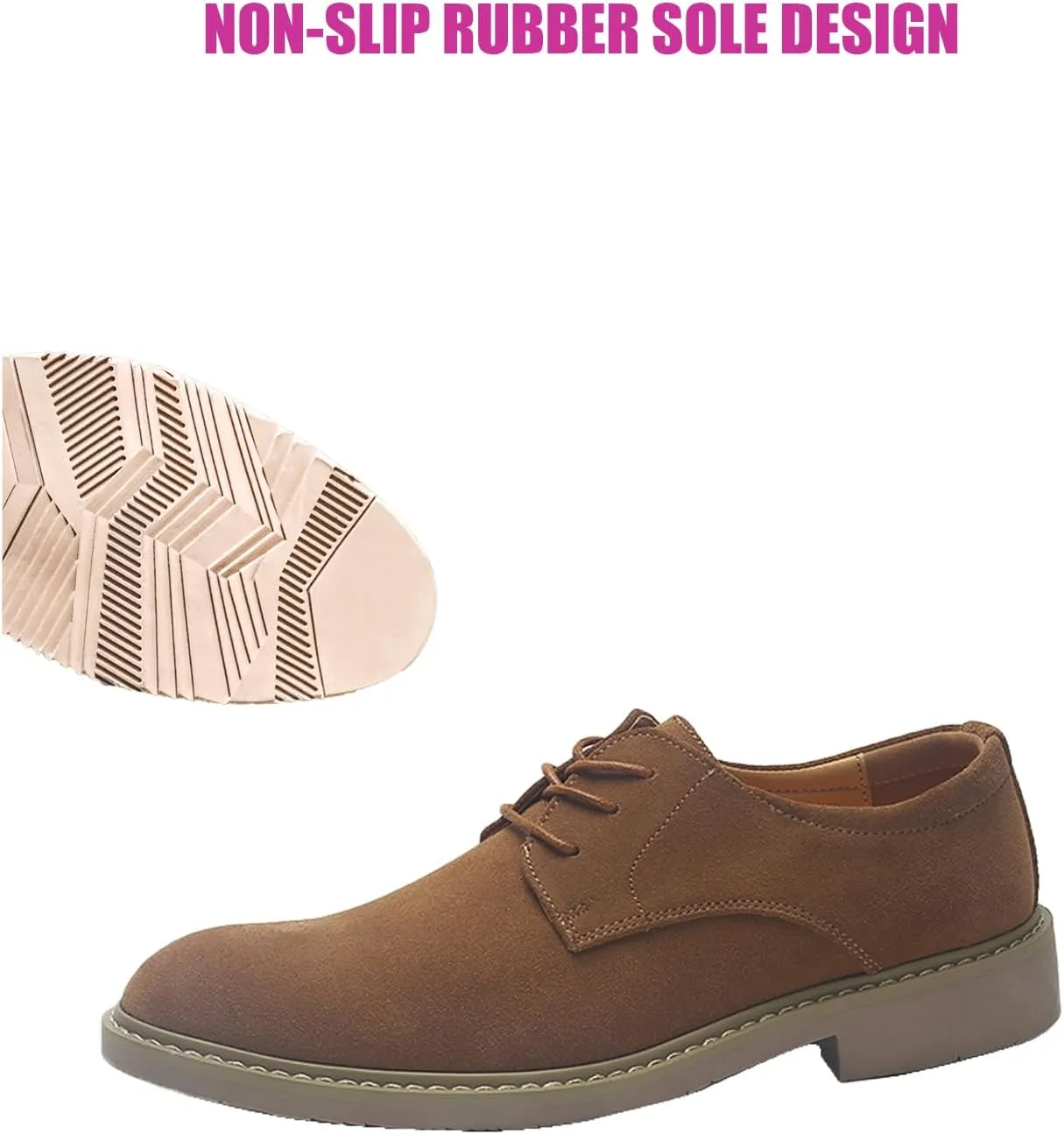 Men's Stylish Suede Lace Up Formal Oxford Shoes England Business Luxury Loafer Flats Work Office Driving Shoes