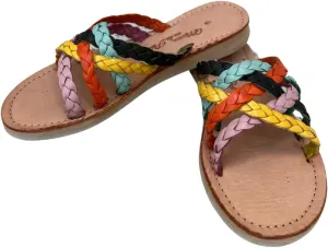 Mexico en la Piel Handmade Sandals Colorful Leather for Women, Comfortable Huaraches Multicolor, Sandals for Summer