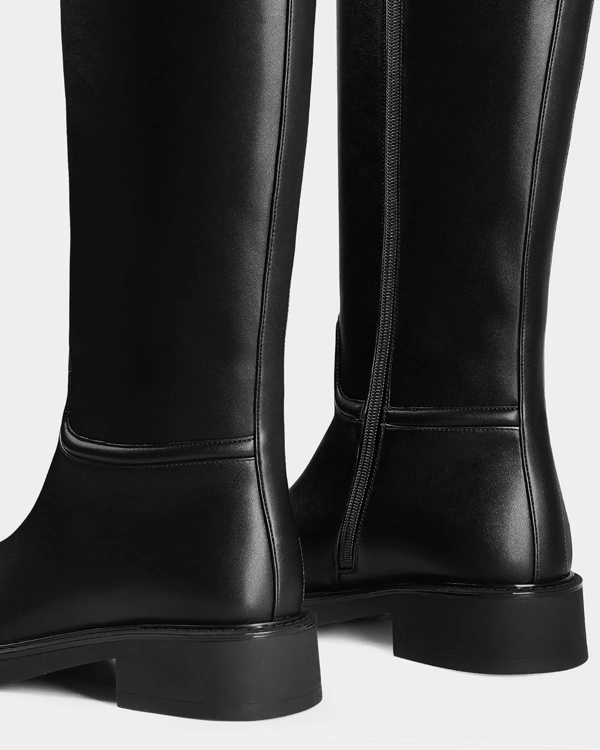 MUCCCUTE Knee High Boots for Women Chunky Low Block Heel Tall Boots Round Toe Comfort Long Fall Boots Pull On