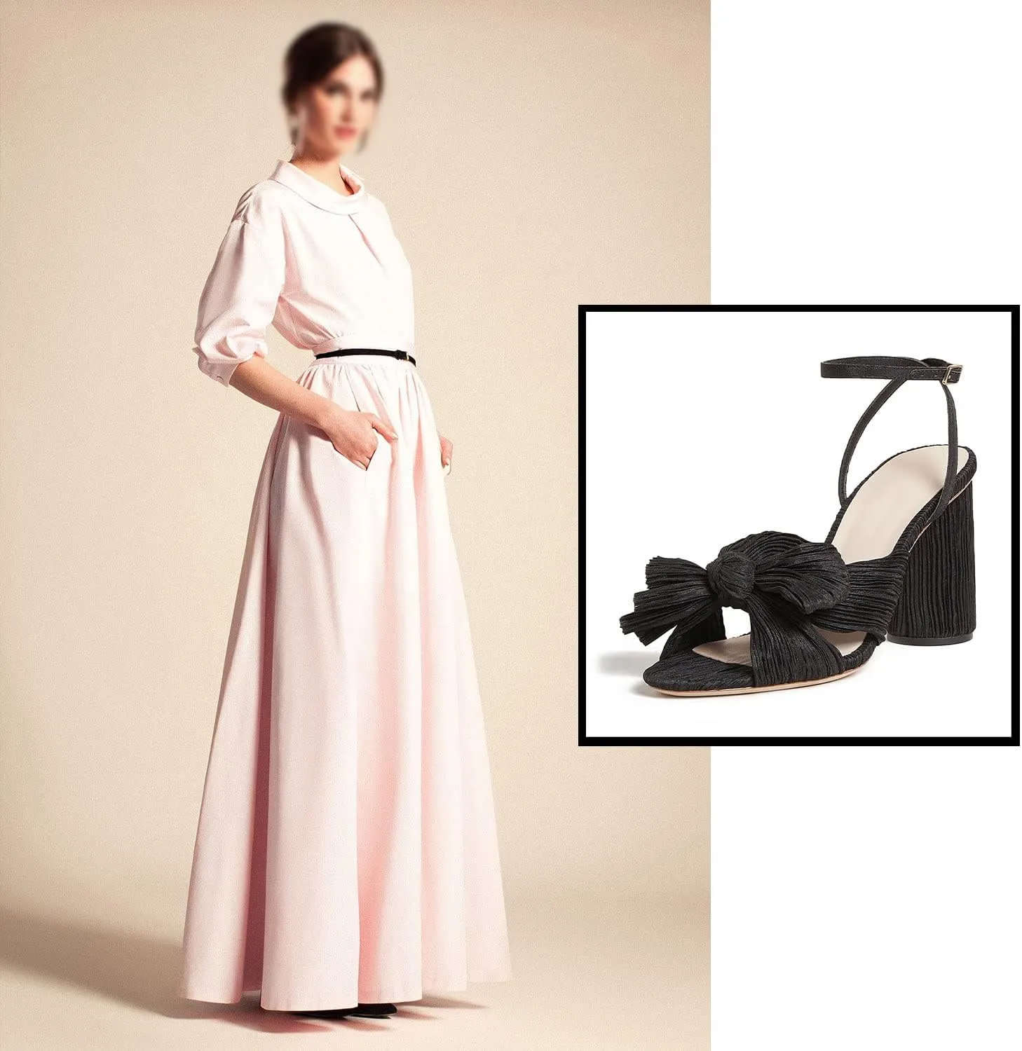 MUCCCUTE Women's Bow Knot Heeled Sandals Ankle Buckle Strap Chunky Heeled Open-toe Comfortable Wedding Party Fashion Heeled