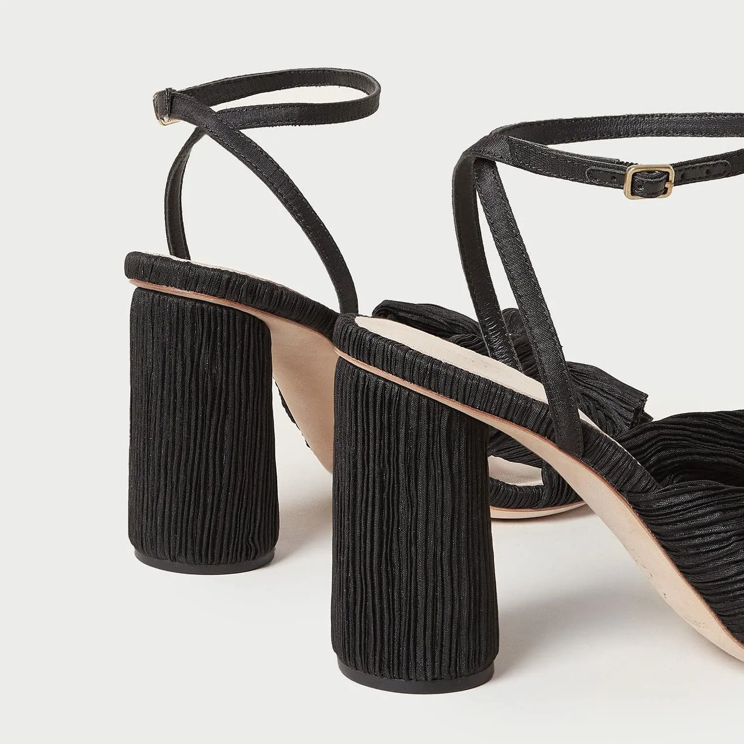 MUCCCUTE Women's Bow Knot Heeled Sandals Ankle Buckle Strap Chunky Heeled Open-toe Comfortable Wedding Party Fashion Heeled