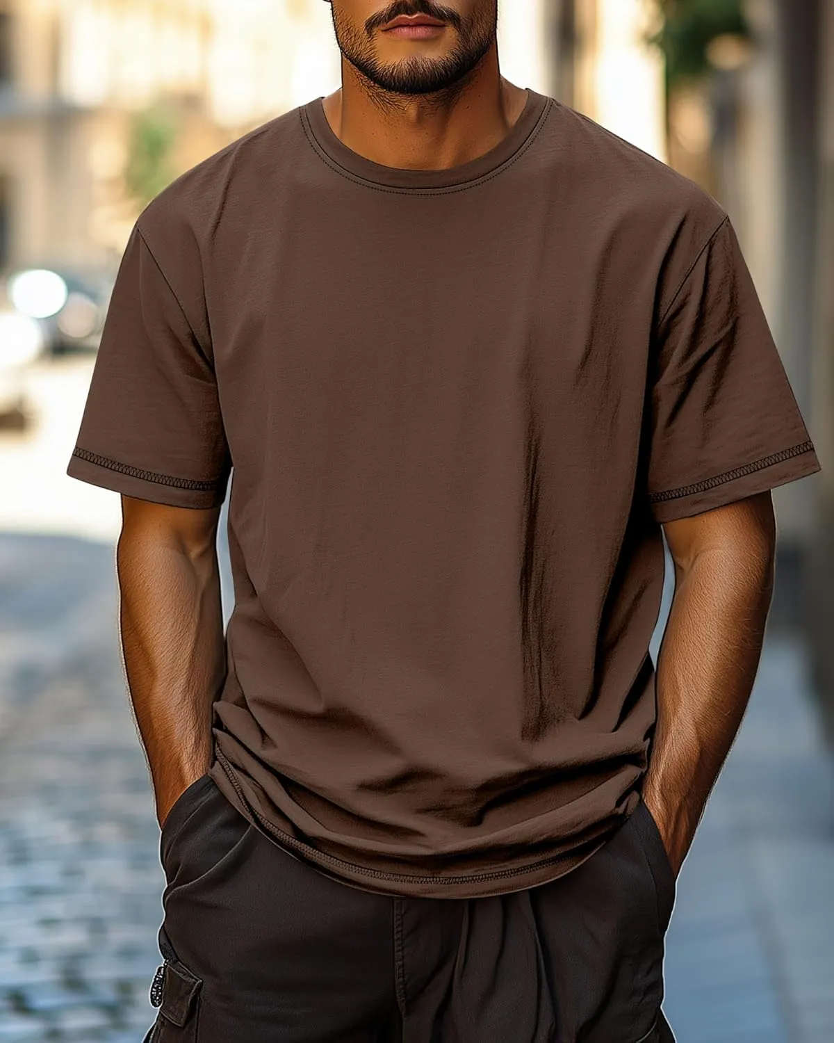 Neer 3 Pack Big and Tall Shirts for Men L-5XL, Oversized Cotton Crewneck Tops Loose Casual Large T-Shirts Summer Basic Tee