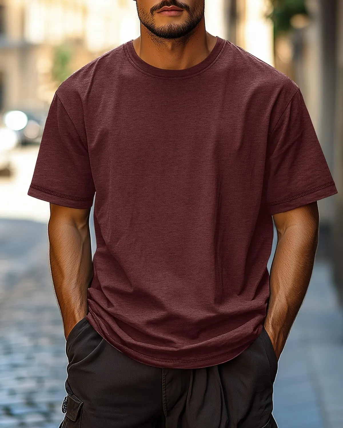 Neer 3 Pack Big and Tall Shirts for Men L-5XL, Oversized Cotton Crewneck Tops Loose Casual Large T-Shirts Summer Basic Tee