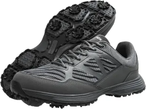 ONAIC Mens Golf Shoes with Spikes Waterproof Golf Sport Sneakers for Golf Trainers Big Size