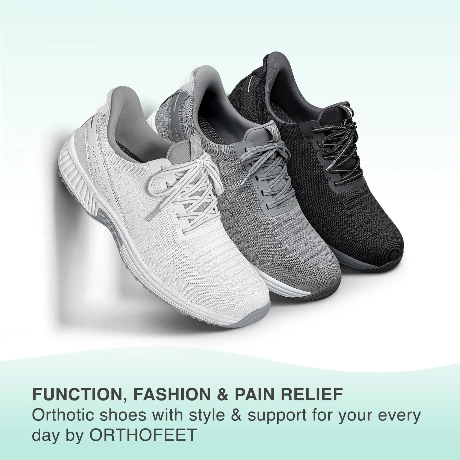 Orthofeet Men's Orthopedic Knit Yari Hands-Free Sneakers