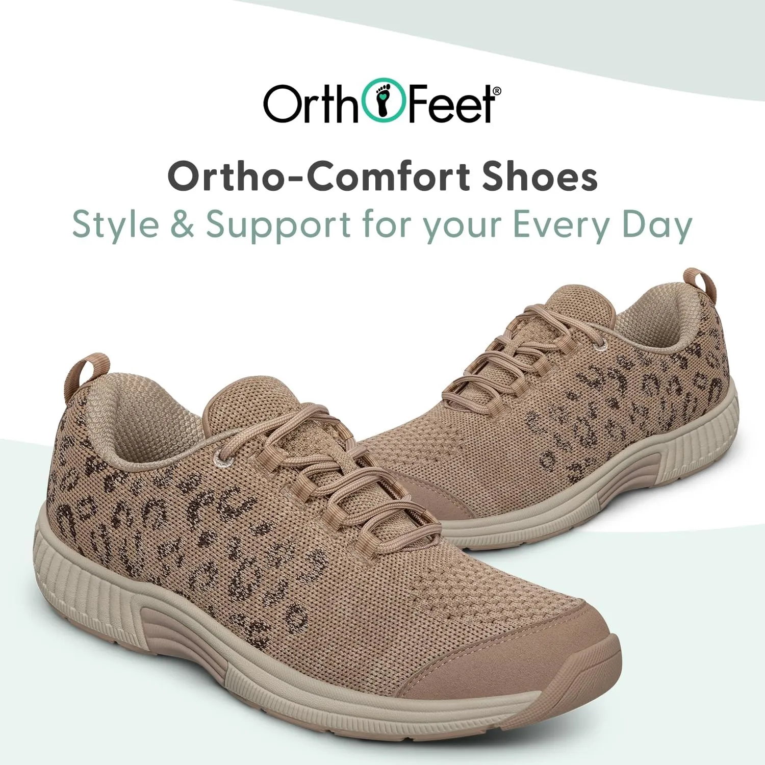 Orthofeet Women's Orthopedic Knit Coral Sneakers