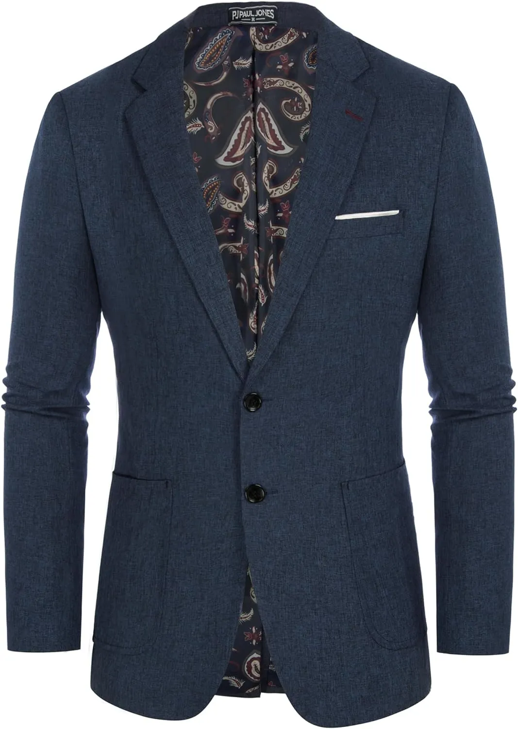 PJ PAUL JONES Mens Casual Sport Coat Blazer Two Buttons Lightweight Business Jackets