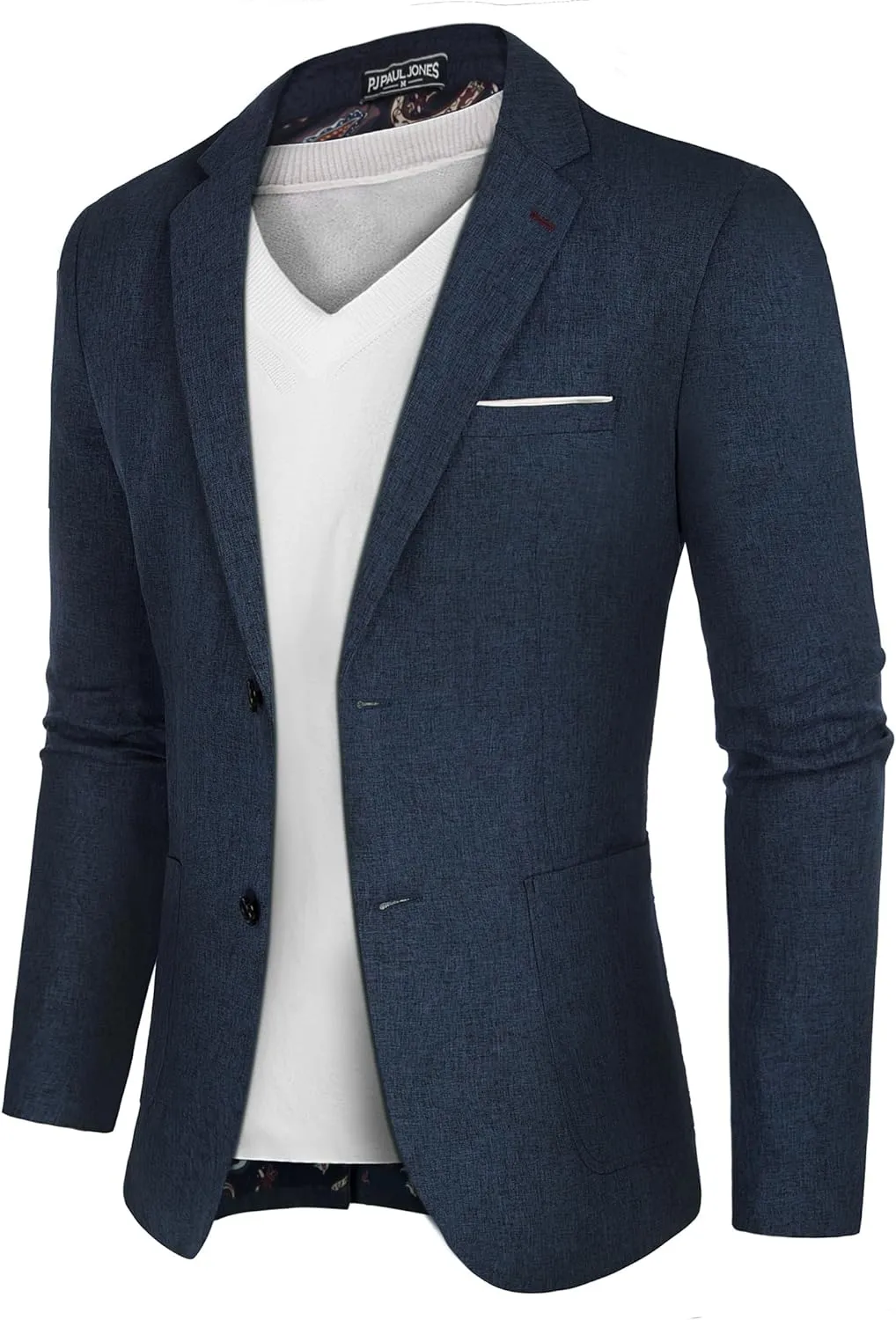PJ PAUL JONES Mens Casual Sport Coat Blazer Two Buttons Lightweight Business Jackets