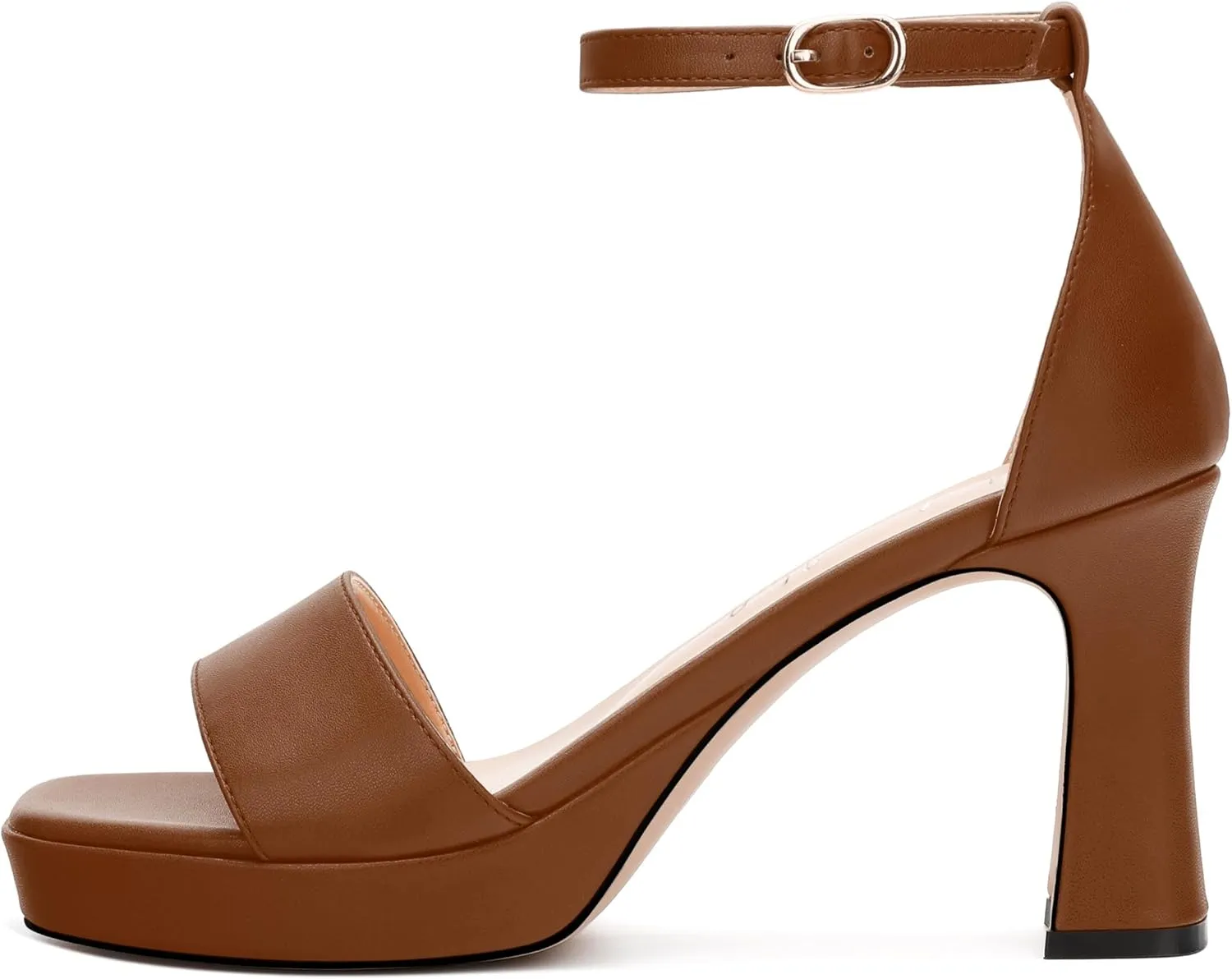 Platform Block Heels Sandals for Women, Fashion Women's Open Toe High Chunky Heels Ankle Strap Dress Sandals