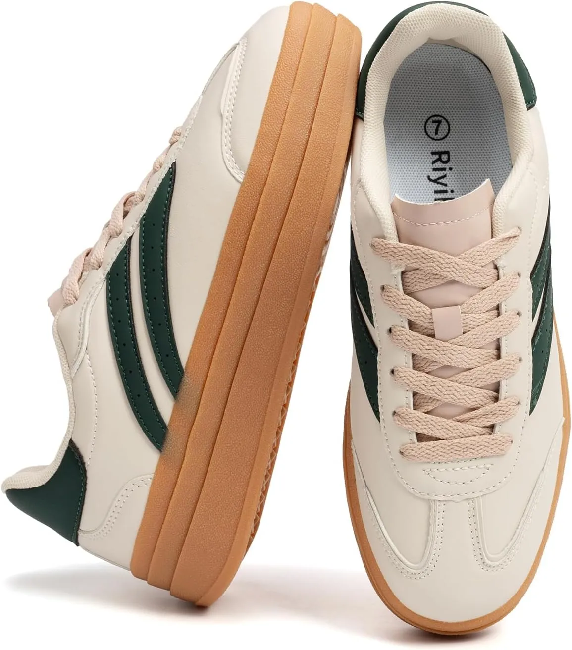 Platform Fashion Sneakers Women's Low-Top Classic Chunky Casual Lace-up Walking Shoes for Lady