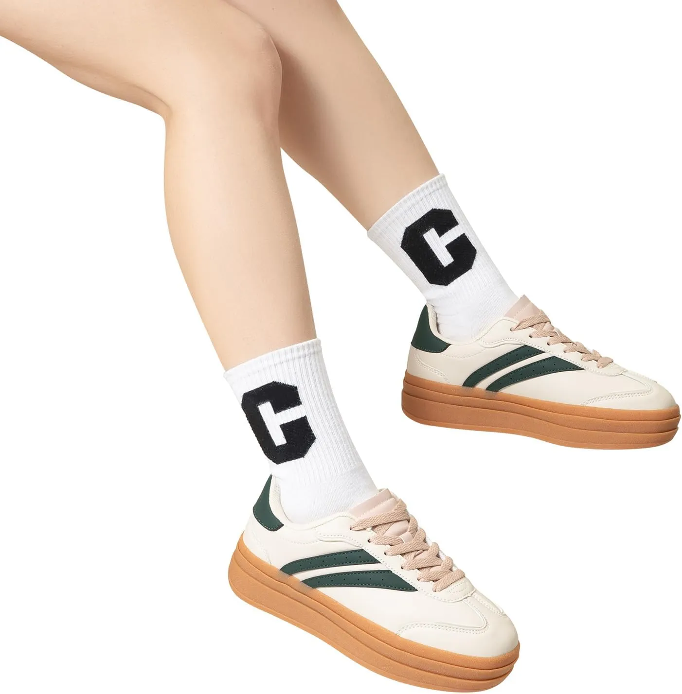 Platform Fashion Sneakers Women's Low-Top Classic Chunky Casual Lace-up Walking Shoes for Lady