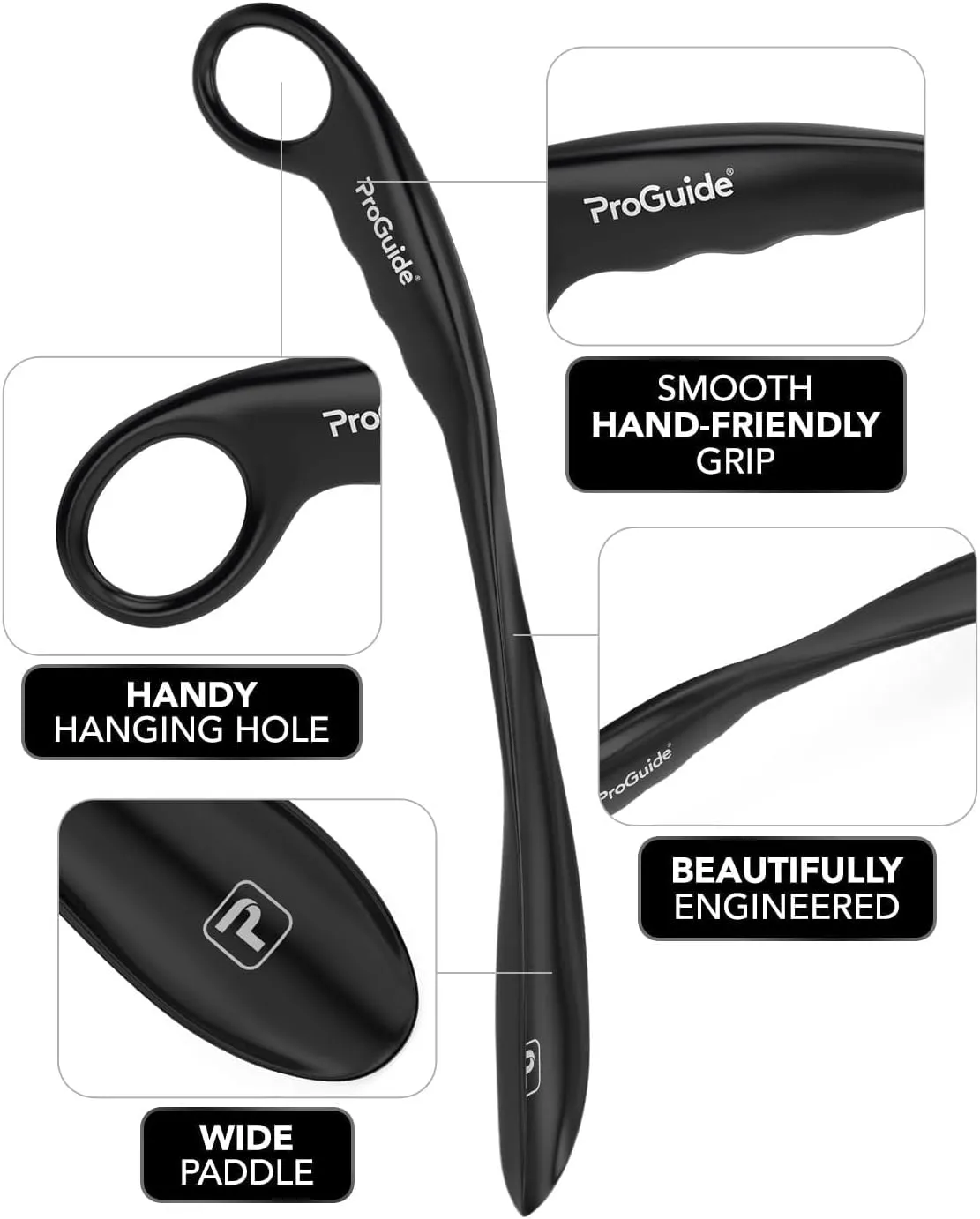 Professional Long Handled Shoe Horn | 15, 17, 20" Solid Metal Shoehorn for Seniors, Men, Women