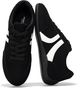 Project Cloud Ballerina Sneakers for Women – Comfortable Lace-Up Womens Shoes with Memory Foam – Lightweight Vegan Leather Women Footwear – All-Day Women's Fashion Sneakers for 2025 (Goal)