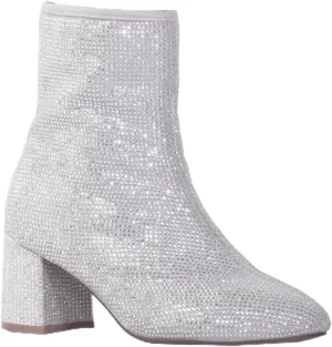 RF ROOM OF FASHION Women's Wide Width Block Heel Ankle Boots - Plus Size Friendly