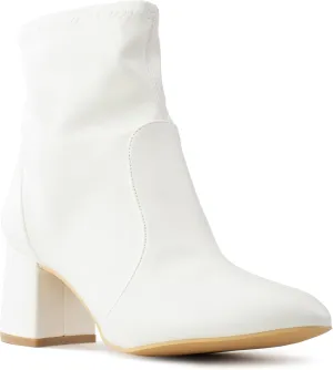 RF ROOM OF FASHION Women's Wide Width Block Heel Ankle Boots - Plus Size Friendly