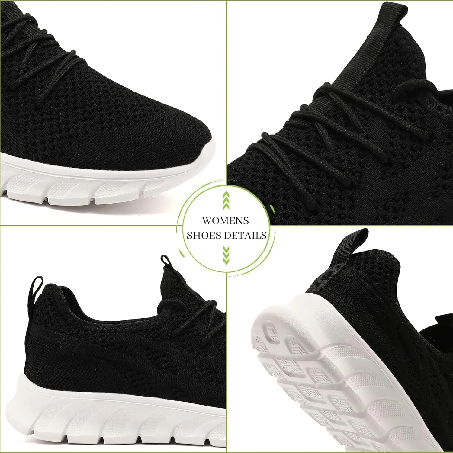 Running Shoes Women Tennis Walking Sneakers Slip On Gym Shoes Non Slip Workout Sneakers for Womens Casual Mesh Footware Fashion Lightweight