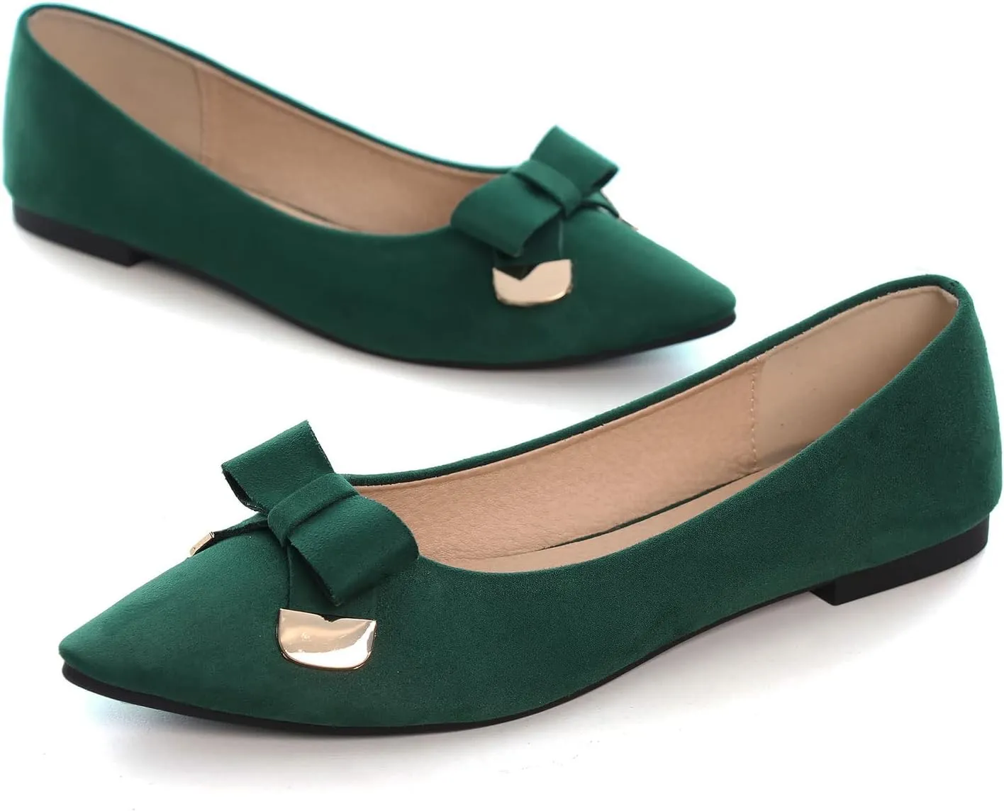 SAILING LU Ballet Flats for Women Dressy Flat Shoes Pointed Toe Bowknot Slip on Flats Shoes Women Loafers Shoes