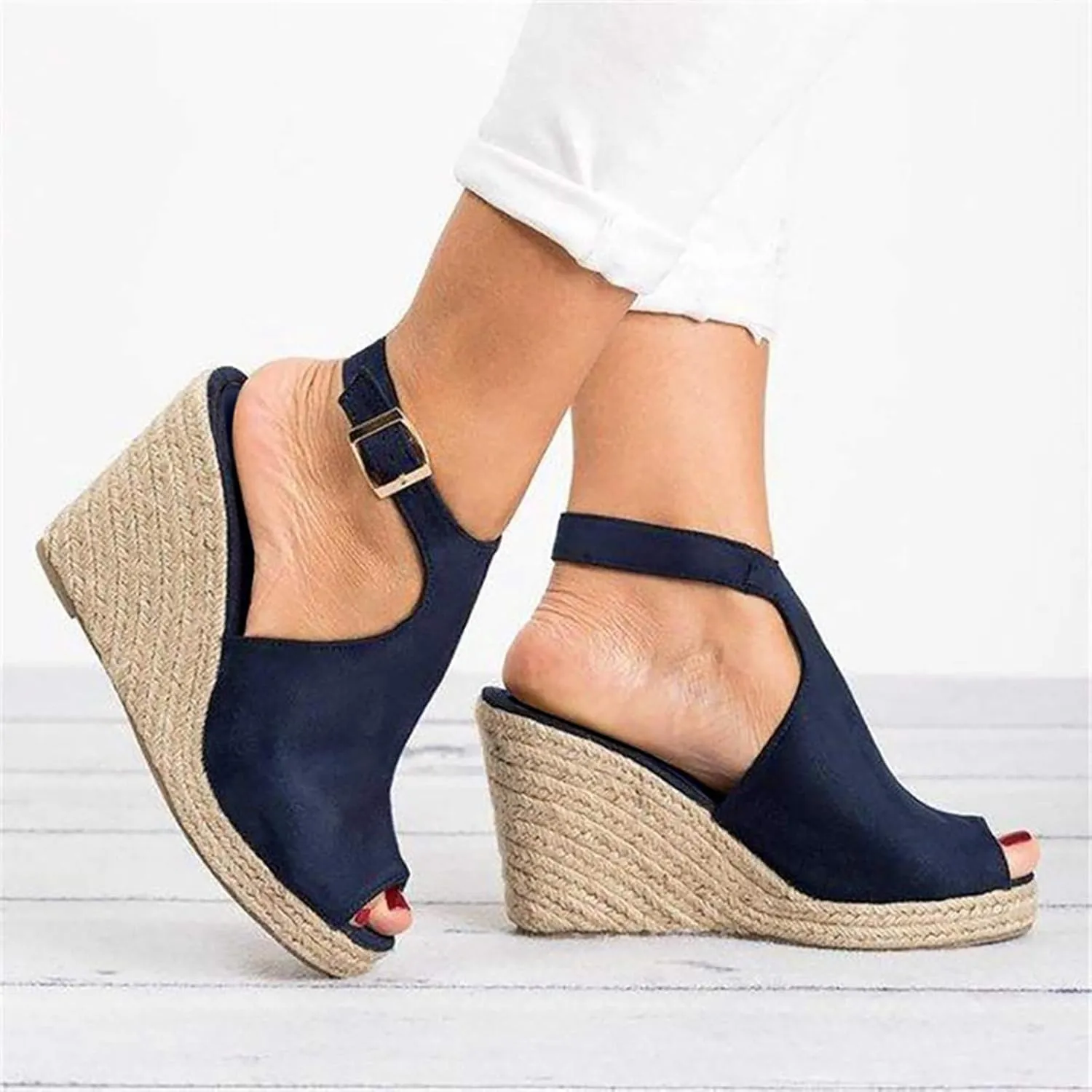 Sandals Women Fashion, Womens Sandals Sexy Hollow Floral Lace Chunky High Heels Peep Toe Platform Boots