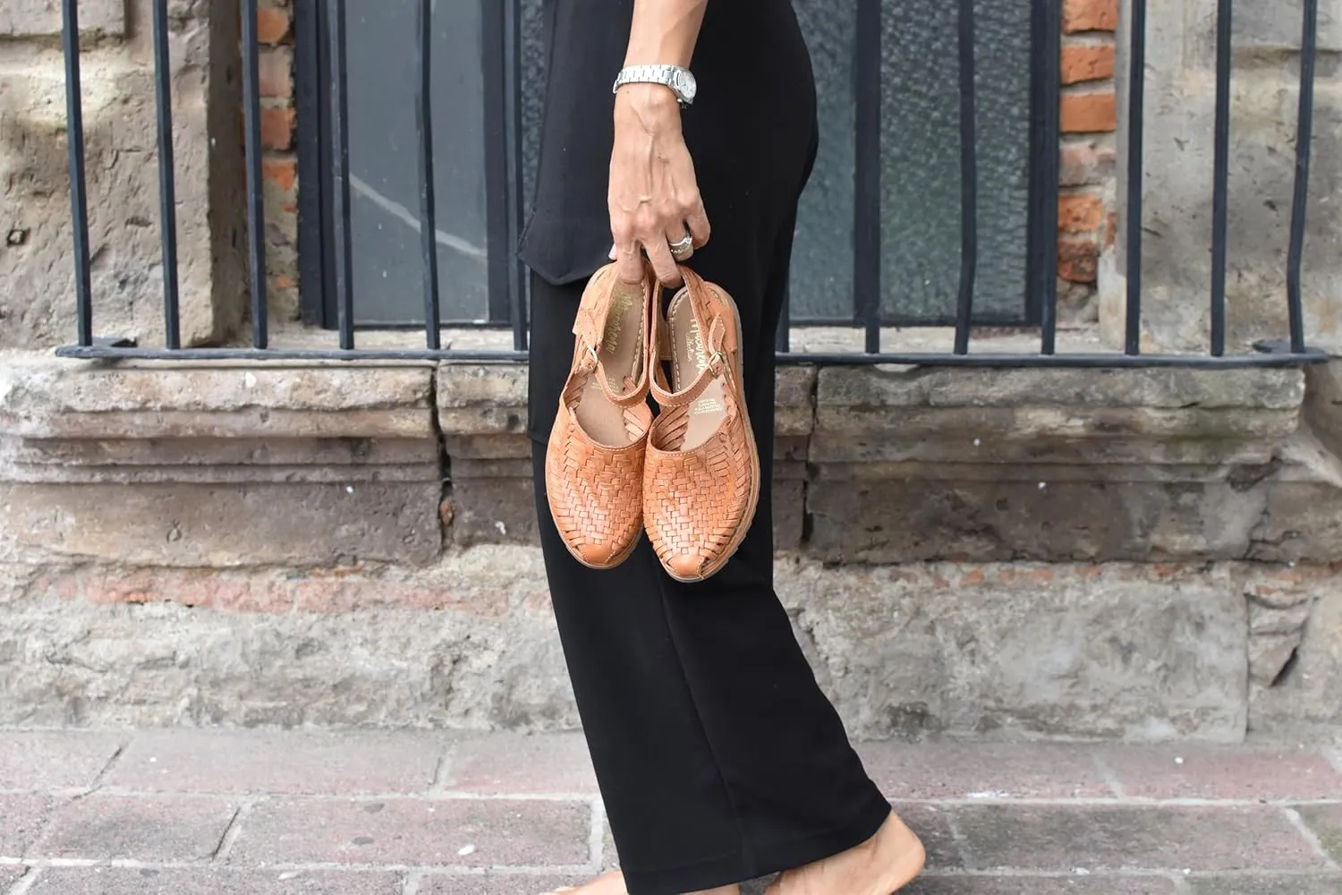 Sandals women Huarache Sandal Colorful Leather Mexican Style Color Shedron 1599 Ankle Strap