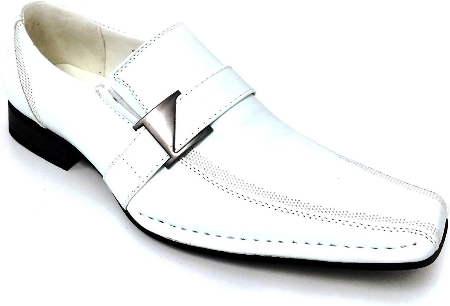 Santoni Men's Dress Shoes Casual Loafers Slip on Buckle Italian Styles