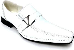 Santoni Men's Dress Shoes Casual Loafers Slip on Buckle Italian Styles