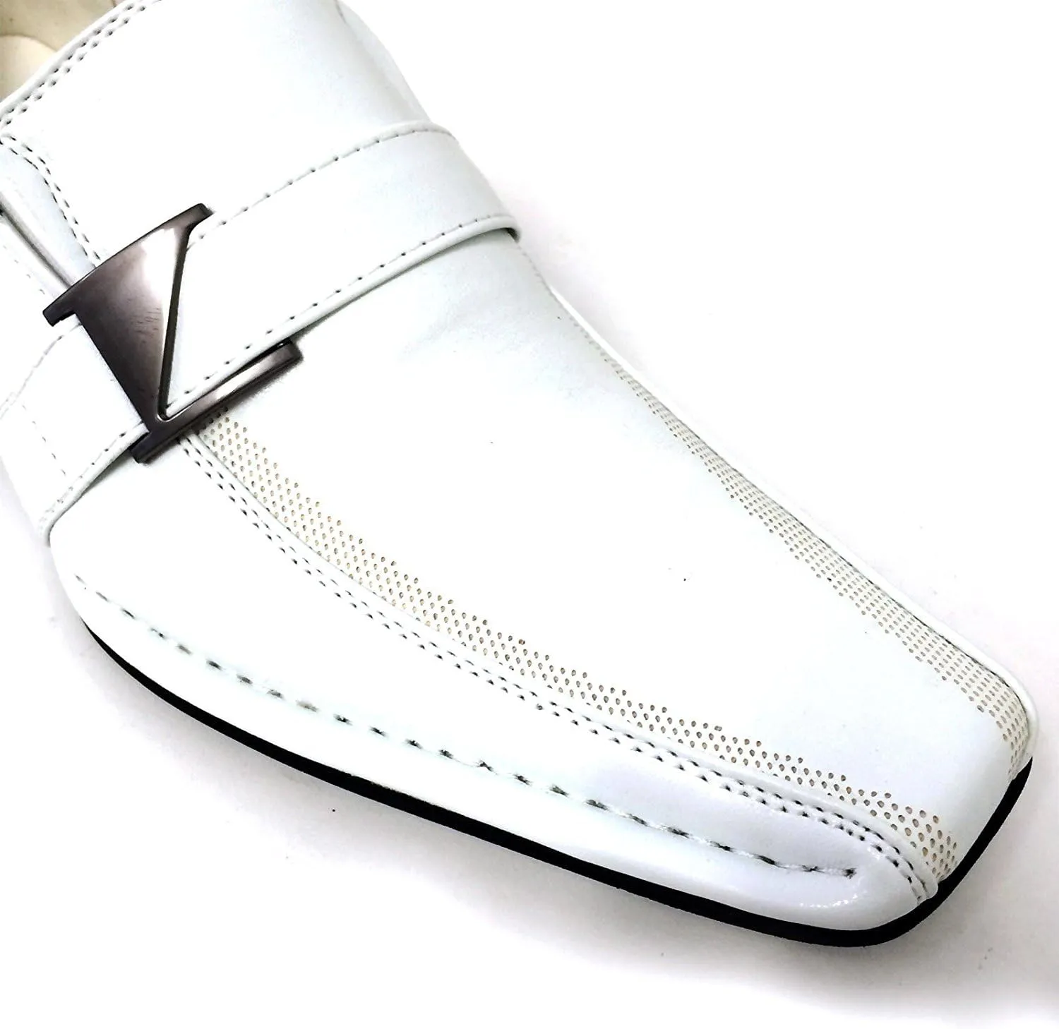 Santoni Men's Dress Shoes Casual Loafers Slip on Buckle Italian Styles