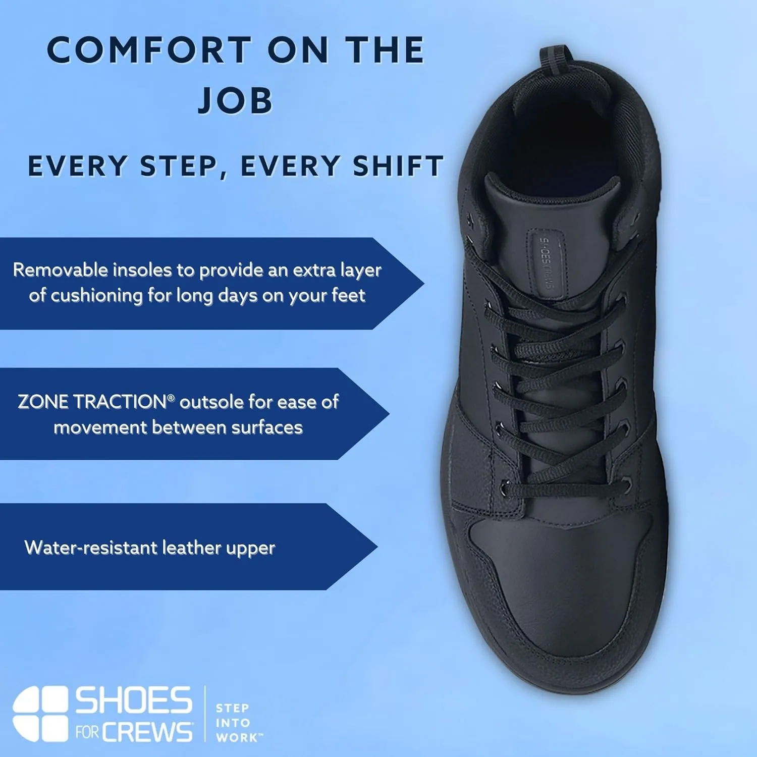 Shoes for Crews Tigon, Men's Slip Resistant Food Service Work Sneakers