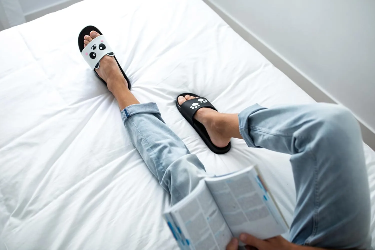 Slides & Slippers for Women, Men & Kids Pool Sandals Funny Designs Books Coffee Party Pizza Fox Bear Llama Clouds Footwear Gift