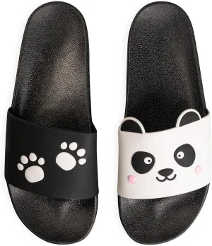 Slides & Slippers for Women, Men & Kids Pool Sandals Funny Designs Books Coffee Party Pizza Fox Bear Llama Clouds Footwear Gift