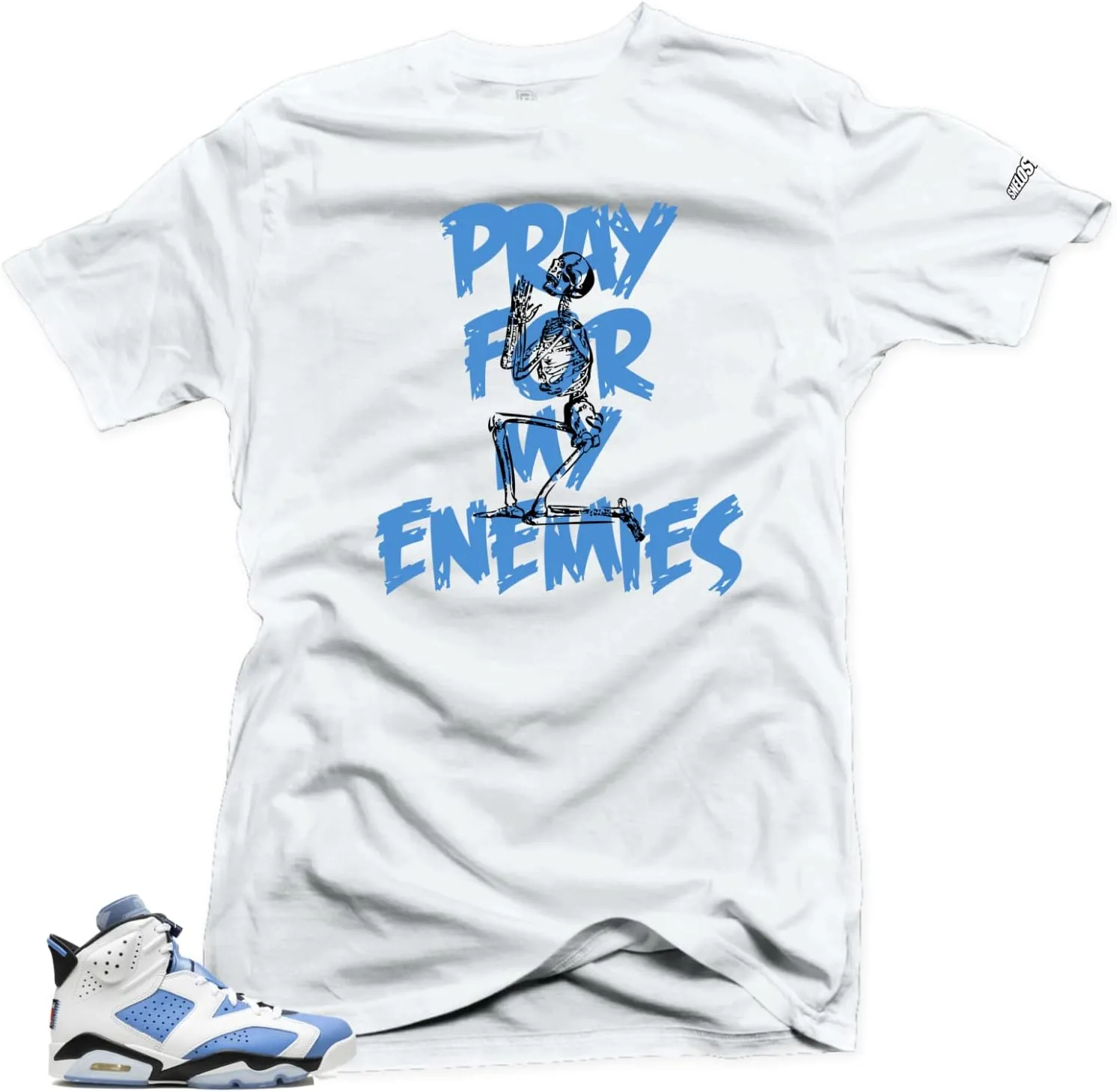 SNELOS Shirt to Match Jordan 6 UNC University Match Sneaker tee