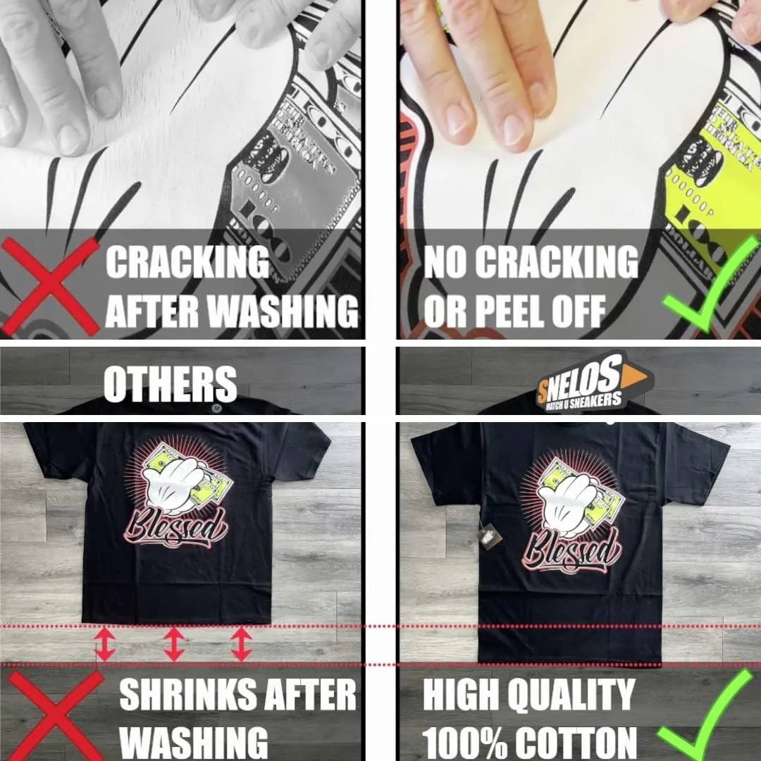 SNELOS Shirt to Match Jordan 6 UNC University Match Sneaker tee